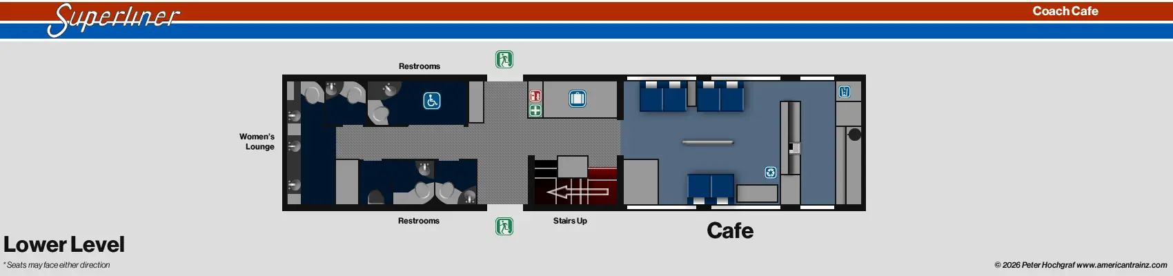 Superliner Coach Cafe Lower Level