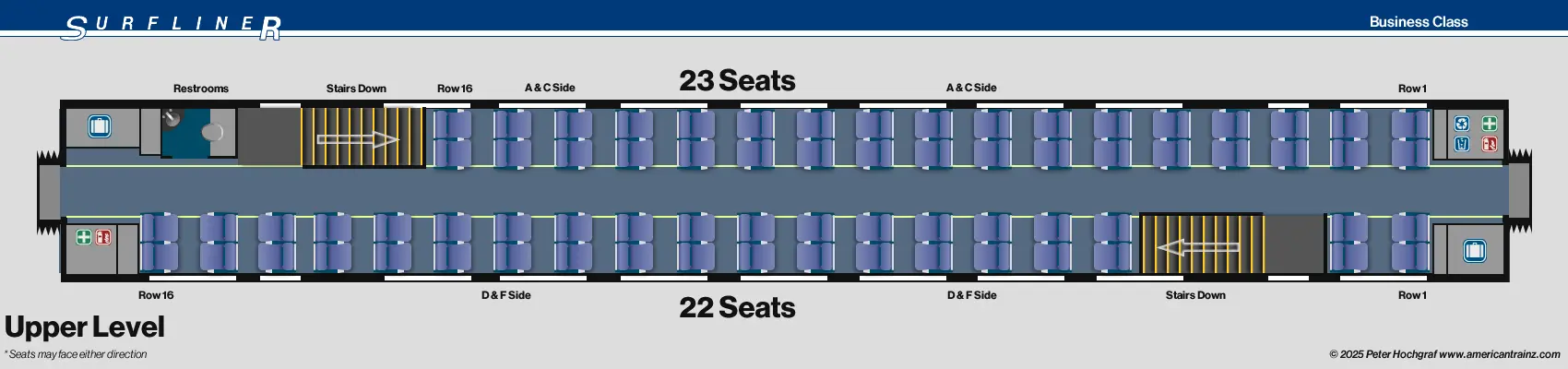 Surfliner Business Upper Level